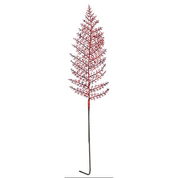 Χριστουγεννιάτικο Κλαδί Φτέρης Κόκκινο (59cm)